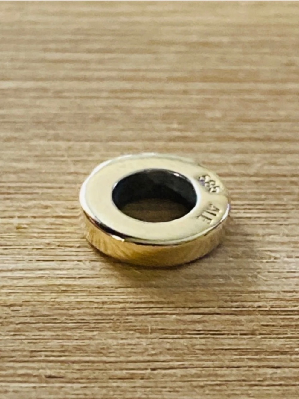 Retired Pandora 14K Yellow Gold Smooth Spacer Bead Charm